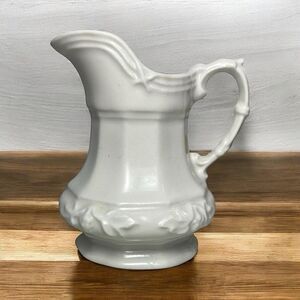 Vintage Red Cliff Ironstone Miniature Creamer Pitcher Grape Leaves 3 1/8” Tall